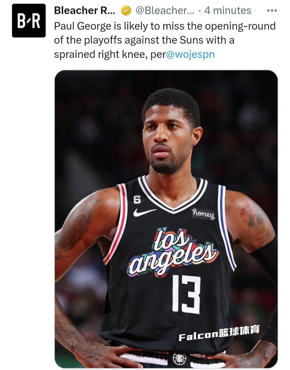 关于乔治分创生涯新高,快船力克太阳的信息 关于乔治分创生涯新高,快船力克太阳的信息